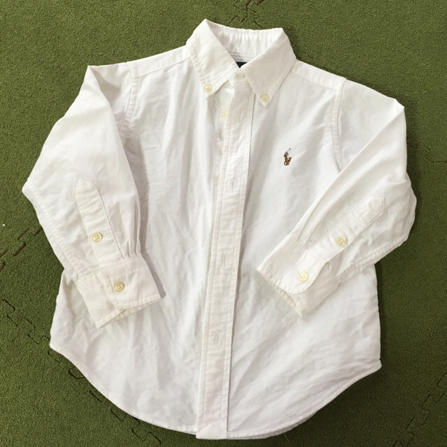 POLO RALPH LAUREN(ポロラルフローレン)のラルフローレン 子供 白 長袖シャツ キッズ/ベビー/マタニティのキッズ服男の子用(90cm~)(ブラウス)の商品写真