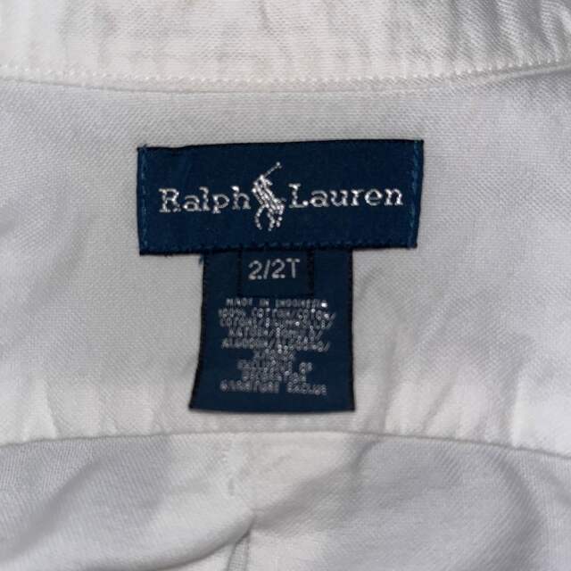 POLO RALPH LAUREN(ポロラルフローレン)のラルフローレン 子供 白 長袖シャツ キッズ/ベビー/マタニティのキッズ服男の子用(90cm~)(ブラウス)の商品写真