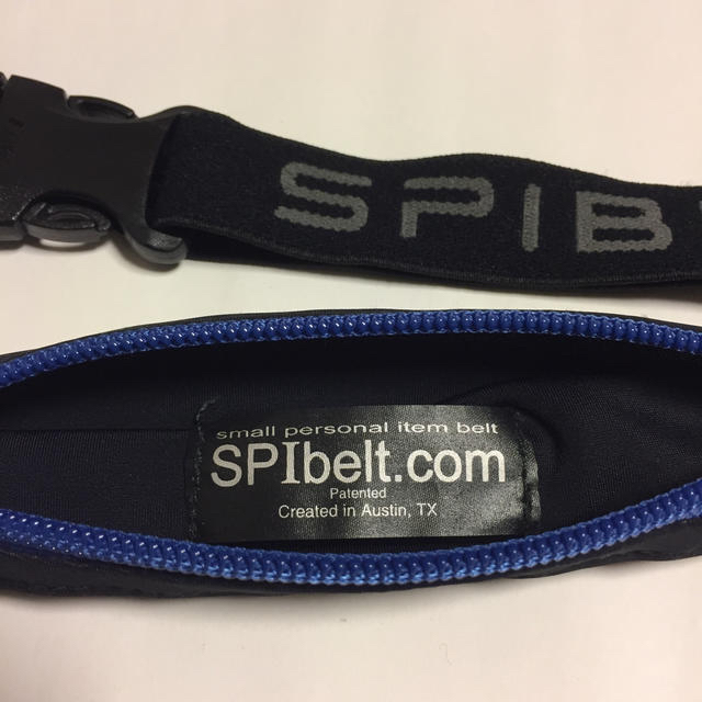 Spi Belt(スパイベルト)   伸びるウエストポーチ 黒×青 メンズのバッグ(その他)の商品写真