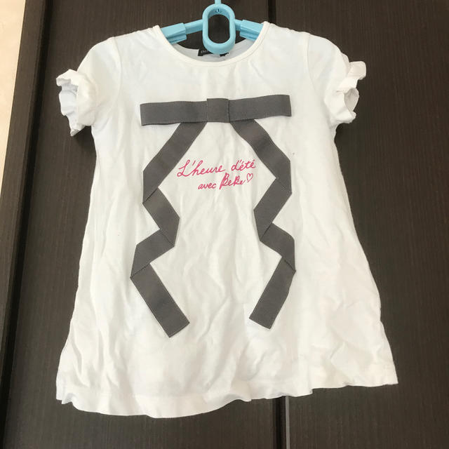 BeBe(ベベ)のbebe 110 リボンカットソー キッズ/ベビー/マタニティのキッズ服女の子用(90cm~)(Tシャツ/カットソー)の商品写真