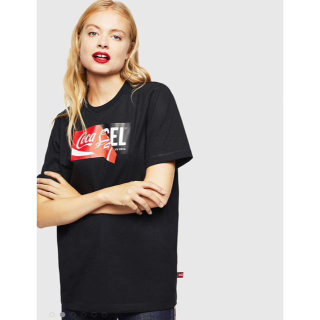 DIESEL(ディーゼル)のDIESEL ディーゼルとコカコーラのコラボTシャツ　Ｌサイズ メンズのトップス(Tシャツ/カットソー(半袖/袖なし))の商品写真