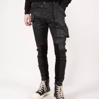 ダークシャドウ(DRKSHDW)のRICK OWENS DRKSHDW メンフィス デニム パンツ バイカー(ワークパンツ/カーゴパンツ)