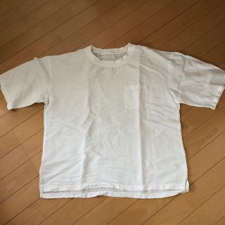 ジーユー(GU)のメンズ半袖Tシャツ、白Tシャツ(Tシャツ/カットソー(半袖/袖なし))