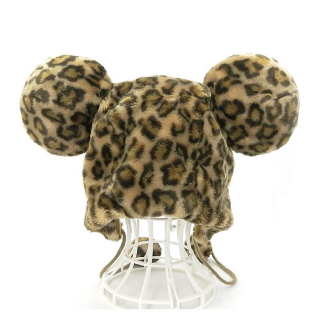 Disney(ディズニー)のDisney ミニーマウス ファンキャップ ヒョウ柄   レディースの帽子(その他)の商品写真