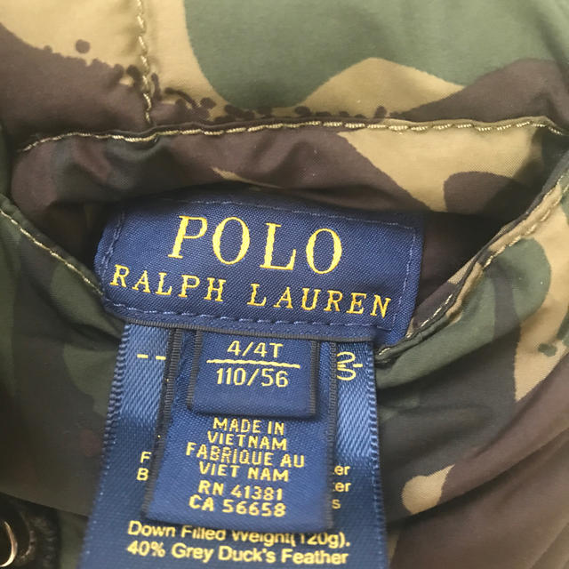 POLO RALPH LAUREN(ポロラルフローレン)のPOLO RALPH LAUREN 110 迷彩ダウン キッズ/ベビー/マタニティのキッズ服女の子用(90cm~)(ジャケット/上着)の商品写真