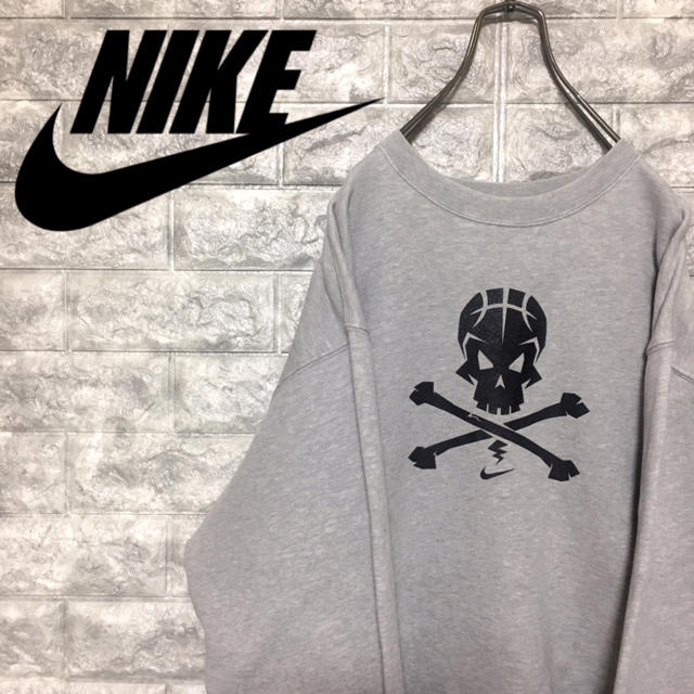 NIKE - 【激レア】ナイキ NIKE ビッグスカル スウォッシュロゴ スウェットの通販 by フォロー割☆90s☆古着屋｜ナイキならラクマ