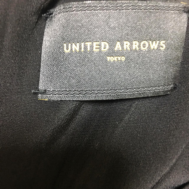 UNITED ARROWS(ユナイテッドアローズ)のユナイテッドアローズ シルクブラックワンピース 36 レディースのワンピース(ひざ丈ワンピース)の商品写真