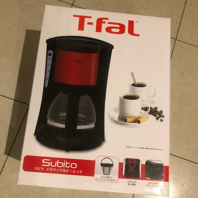 T-fal(ティファール)の1度のみ使用！ティファールコーヒーメーカー スマホ/家電/カメラの調理家電(コーヒーメーカー)の商品写真