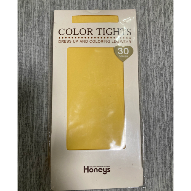 HONEYS(ハニーズ)のカラータイツ黄色　30デニール レディースのレッグウェア(タイツ/ストッキング)の商品写真