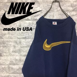 ナイキ(NIKE)のUSA製 90s 銀タグ ナイキ NIKE ビッグスウォッシュロゴ スウェット(スウェット)