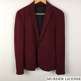 マーダーライセンス(Murder License)の美品 マーダーライセンス テーラードジャケット 厚手 ボルドー サイズ46(テーラードジャケット)