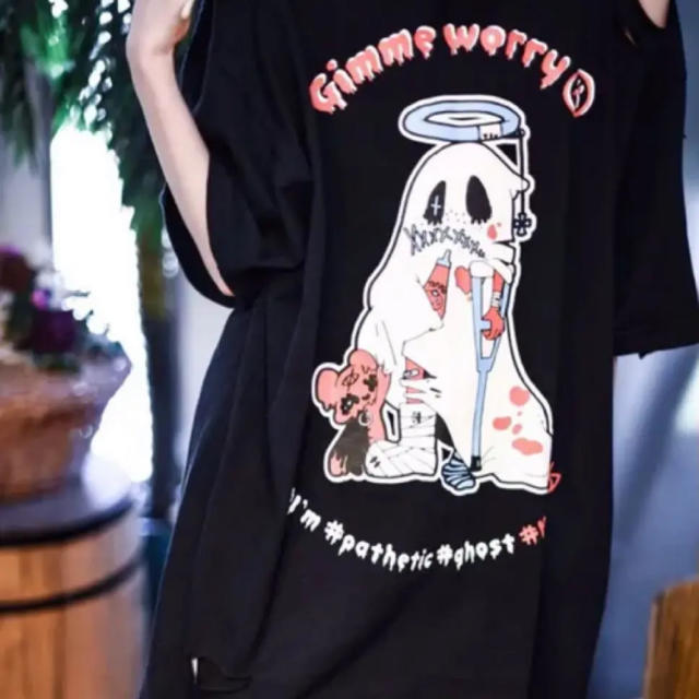 MILKBOY(ミルクボーイ)のKRY のむらこいち　コラボ　BIG Tシャツ　おばけ　ghost ハロウィン レディースのトップス(Tシャツ(半袖/袖なし))の商品写真