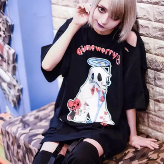 MILKBOY(ミルクボーイ)のKRY のむらこいち　コラボ　BIG Tシャツ　おばけ　ghost ハロウィン レディースのトップス(Tシャツ(半袖/袖なし))の商品写真