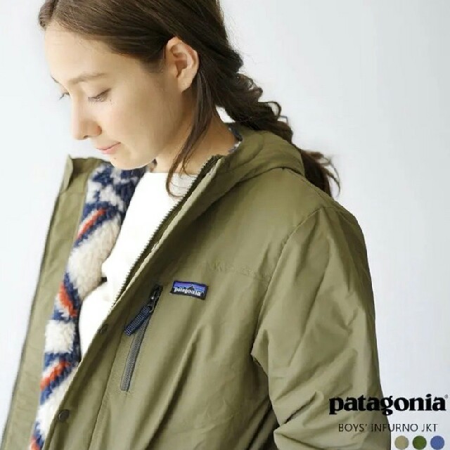 patagonia - Patagonia ボーイズ インファーノ ジャケット／カーキXL14