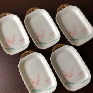 皿 花模様 プレート（5枚セット）(食器)