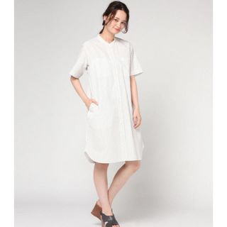 ト送料込 マーガレットハウエル シャツワンピース ストライプ