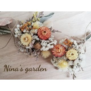 ドライフラワー*°♡Natural Gardenミニスワッグ2点セット(ドライフラワー)