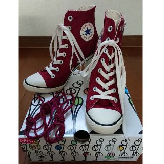 コンバース(CONVERSE)の美品 CONVERSE 24cm ヒールスニーカー(スニーカー)