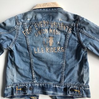 リー(Lee)のLee キッズ　120 レア　デニムジャケット　バック刺繍ダメージ加工(ジャケット/上着)