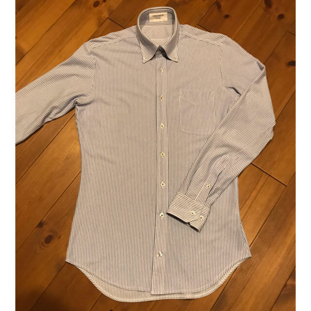 ORIHICA(オリヒカ)のオリヒカ ボタンダウンシャツ ストライプ 水色 Sサイズ メンズのトップス(シャツ)の商品写真