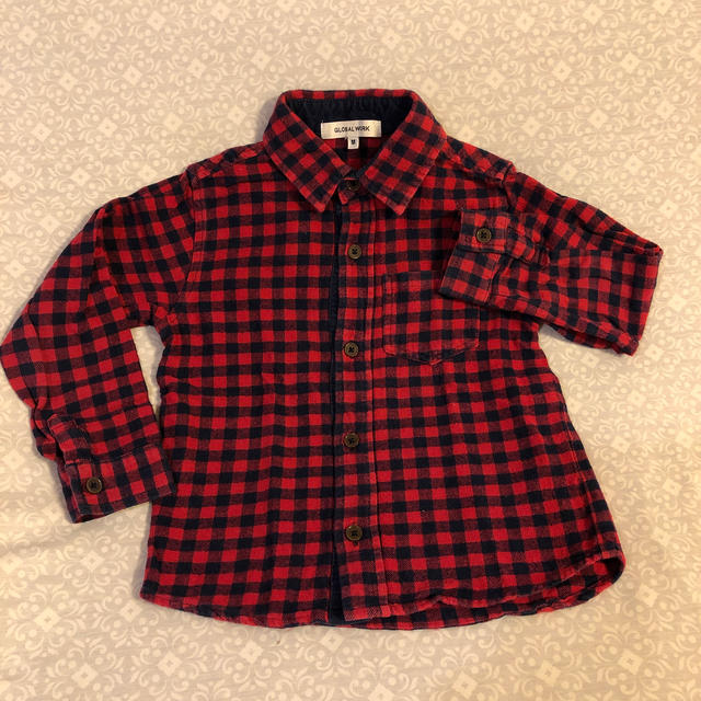 GLOBAL WORK(グローバルワーク)のグローバルワーク　秋冬シャツ　M size キッズ/ベビー/マタニティのキッズ服男の子用(90cm~)(Tシャツ/カットソー)の商品写真