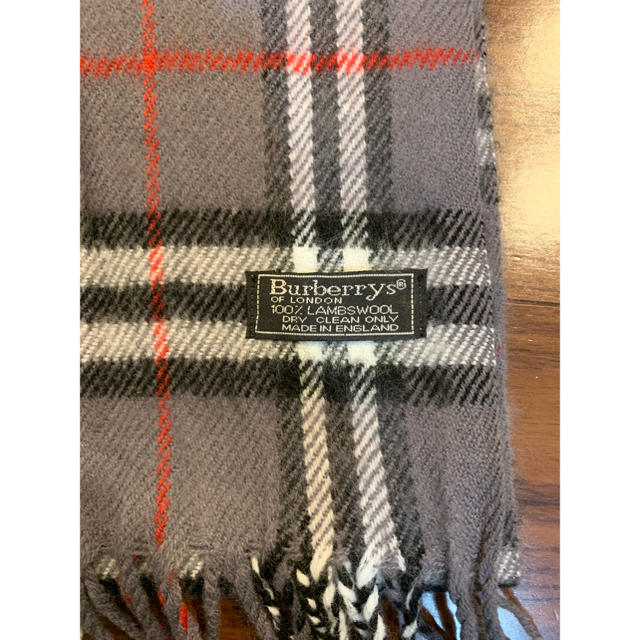 BURBERRY(バーバリー)のバーバリー マフラー ラムウール 100% グレー レディースのファッション小物(マフラー/ショール)の商品写真