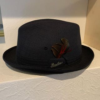 ボルサリーノ(Borsalino)の【送料無料】Borsalino 中折れ帽　ハット　黒　61cm(ハット)