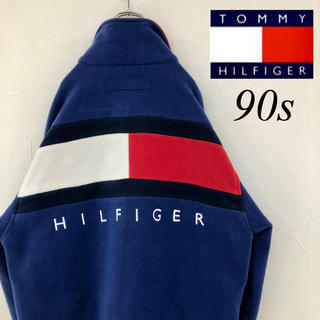 トミーヒルフィガー(TOMMY HILFIGER)のTOMMY HILFIGER フリース ジャケット 旧タグ 90s デカロゴ(ブルゾン)