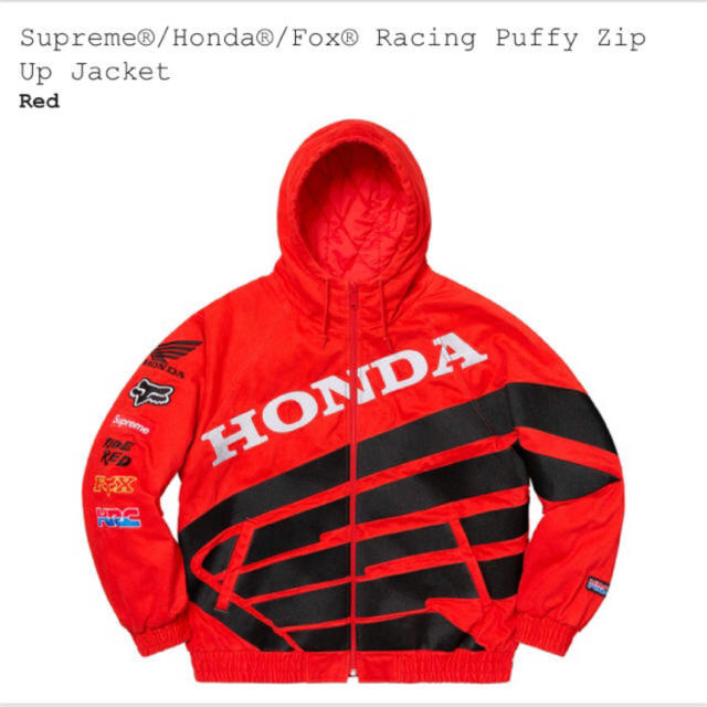 Supreme Honda Fox Racing PuffyJacketメンズ