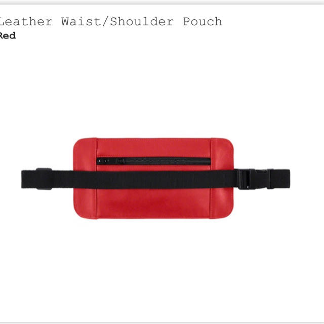 supreme Leather Waist Shoulder Pouch 赤 1