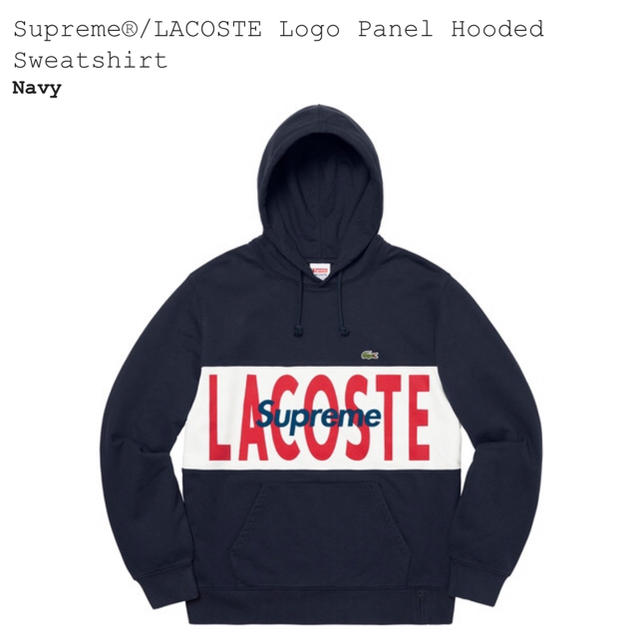 Supreme LACOSTE Logo Panel Hooded Sweatメンズ