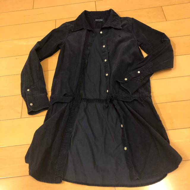 POLO RALPH LAUREN(ポロラルフローレン)の年末セール★ラルフローレン 140cm  コーデュロイ シャツワンピース キッズ/ベビー/マタニティのキッズ服女の子用(90cm~)(ワンピース)の商品写真