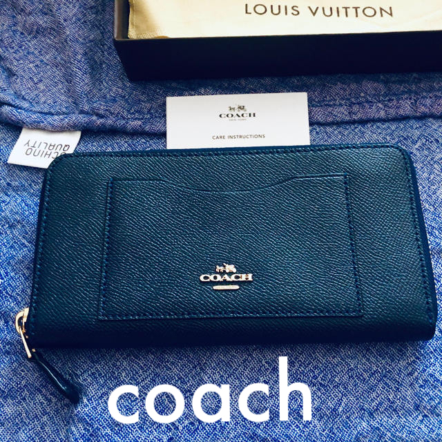 COACH(コーチ)の新品 未使用 COACH コーチ 長財布 ブルー 正規品 レディースのファッション小物(財布)の商品写真