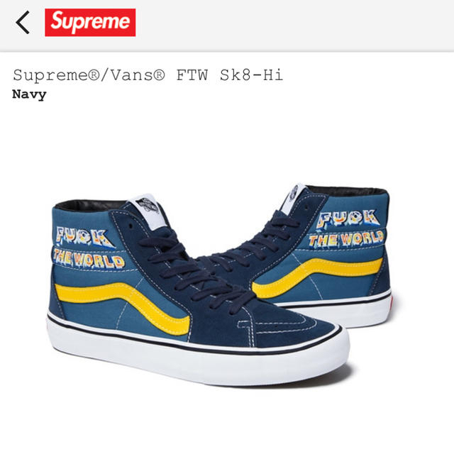 Supreme Vans 19FW FTW Sk8-Hi