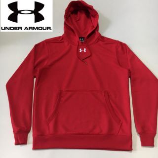 アンダーアーマー(UNDER ARMOUR)のアンダーアーマー◆プルオーバー パーカー◆レッド Mサイズ(パーカー)