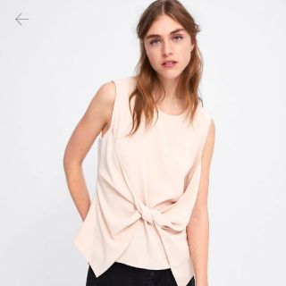 ザラ(ZARA)のZARA   ノースリーブ  ブラウス    新品/未使用(シャツ/ブラウス(半袖/袖なし))