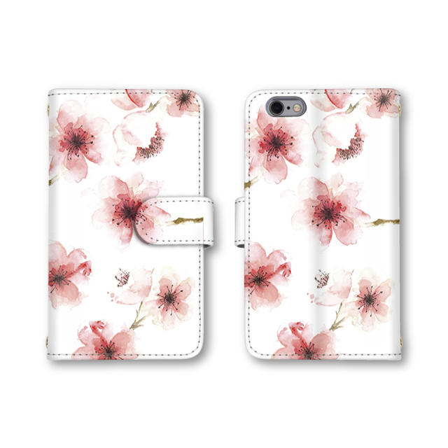 大人可愛い 花柄 スマホケース 手帳型ケース iPhone 送料込み