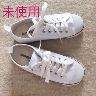 コンバース(CONVERSE)の未使用 コンバース スニーカー キッズ 21cm ホワイト 白(スニーカー)