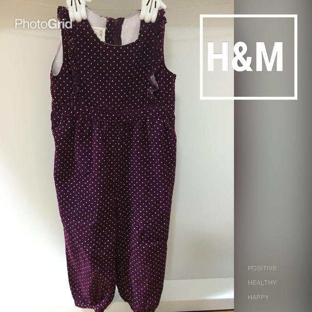 H&M(エイチアンドエム)のmim様 H&Mドットオールインワン キッズ/ベビー/マタニティのベビー服(~85cm)(パンツ)の商品写真