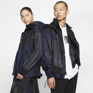 サカイ(sacai)のNike x Sacai Hooded Anorak BLACK×NAVY(ナイロンジャケット)