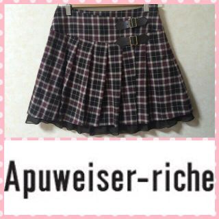 アプワイザーリッシェ(Apuweiser-riche)の美品♡ アプ♡チェックスカート♡(ミニスカート)