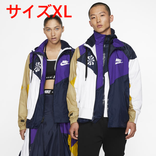 さお様専用】nike × sacai ナイロンジ アノラック 紫×白 XL ナイロン ...