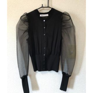 ザラ(ZARA)のZARA オーガンジートップス(シャツ/ブラウス(半袖/袖なし))