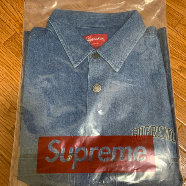 Supreme 19SS 2Tone Denim S/S Shirt Blue