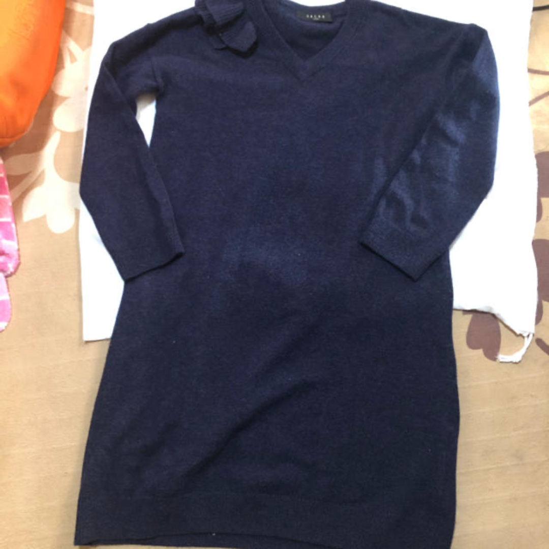 SACRA(サクラ)のSACRAニットワンピース レディースのワンピース(ひざ丈ワンピース)の商品写真