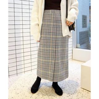 スローブイエナ(SLOBE IENA)の【お取り置き】2018AW スローブイエナ チェック ロングスカート 40(ロングスカート)