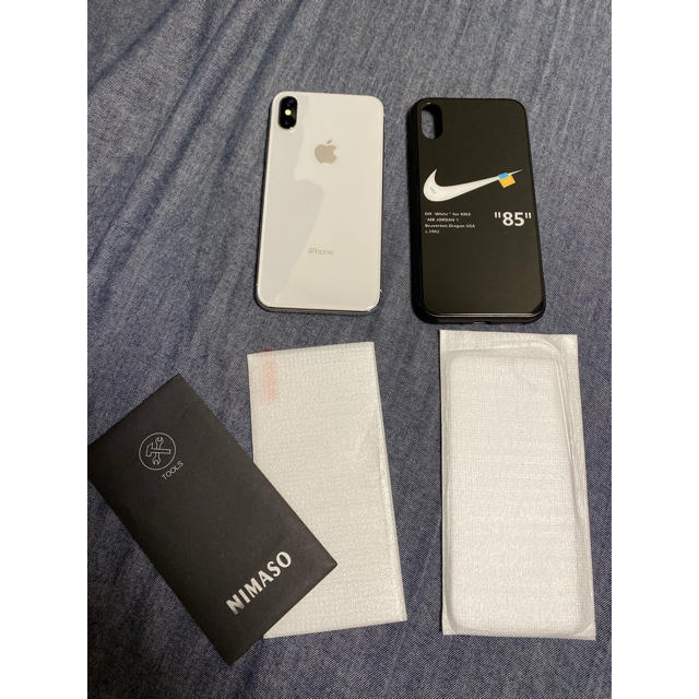 【美品】iPhoneX 256GB SIM フリー+ガラスフィルム+ケース256GB付属品