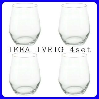 イケア(IKEA)の【komachi様専用】IKEA IVRIG クリアガラス 30cl ８ピース(グラス/カップ)