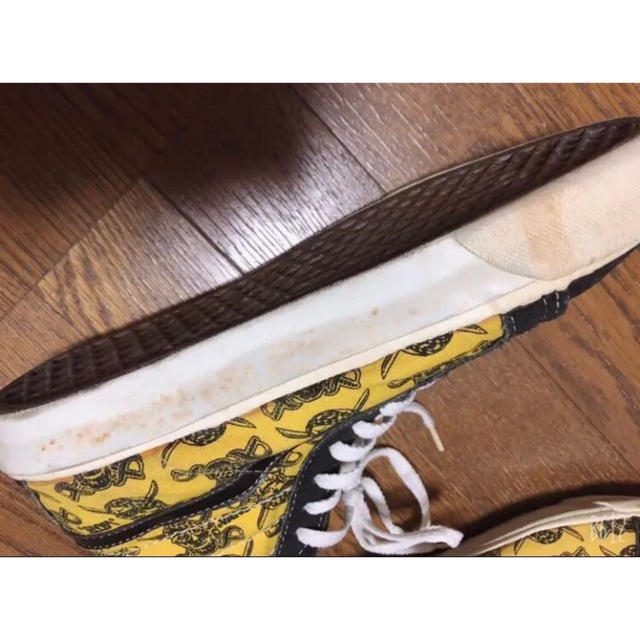 VANSSK8スカルバンズ希少イエロー美品！スカルパイレーツオールドスケート