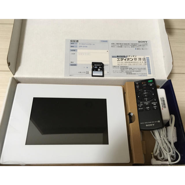 SONY(ソニー)の【新品・未使用】SONY/ ソニーデジタルフォトフレーム DPF-D720 インテリア/住まい/日用品のインテリア小物(フォトフレーム)の商品写真